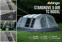 Vango Stargrove II TC 600XL Air Tent (2022) -Outdoorworlddirect Sales Store stargrove ii air tc 600xl low res2
