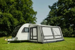 Vango Balletto Air 390 Elements Shield Caravan Awning (2023) -Outdoorworlddirect Sales Store van 22 lifestyle balletto shield 390 low7