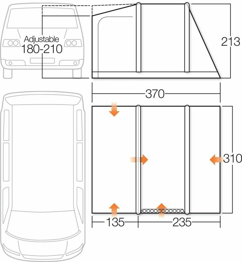 Vango Kela V Low AirAway Awning (2022) 7 Vango Kela V Low AirAway Awning (2022) - Image 5