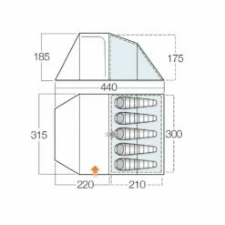 Vango Skye 500 Tent (2022) -Outdoorworlddirect Sales Store vango 2018 floorplan skye 500
