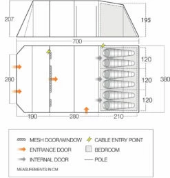 Vango Stargrove II 600xl Poled Tent (2022) -Outdoorworlddirect Sales Store vango 2020 tents floorplan stargrove ii 600xl
