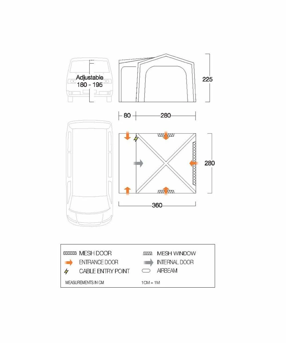 Vango Agora Air VW Awning (Moroccan Blue) 5 Vango Agora Air VW Awning (Moroccan Blue) - Image 3