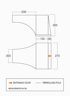 Vango Side Awning (TA007) (Sentinel Eco) -Outdoorworlddirect Sales Store vango 2021 tent additions floorplan earth side awning ta006