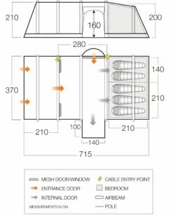 Vango Rome II Air 550XL Tent Package (2023) -Outdoorworlddirect Sales Store vango 2021 tents floorplan rome air 550xl hi
