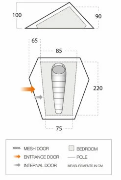 Vango Heddon 100 Tent (2022) 13 Vango Heddon 100 Tent (2022) -Outdoorworlddirect Sales Store vango 2022 tents floorplan heddon 100 low res